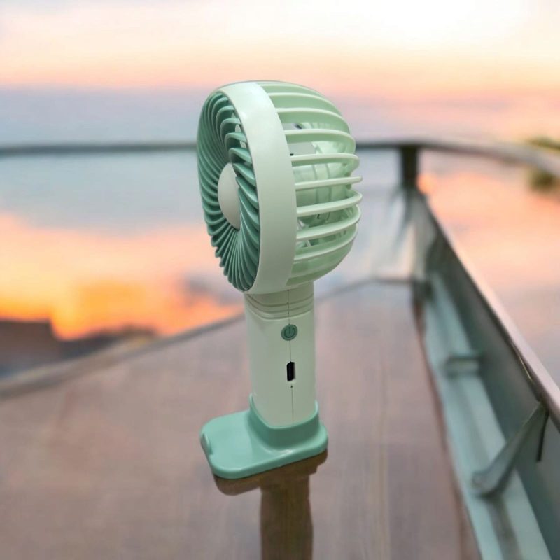 USB Rechargeable Mini Portable Hand Fan With Noise Cancelling Design Battery Operated Personal Fan for Women, Office, Travel, Mini USB Desk Fan for Home, Kitchen, Dining Room - Image 2