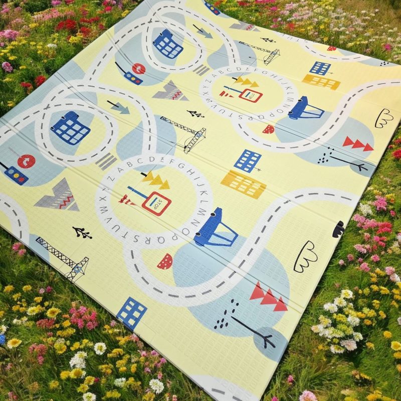8 mm Small size Baby Play Mat - Foldable PlayMats, Floor Playmat for Babies 0 to 12 Months, Kids Playing Mat, Crawling Baby playmat, Waterproof, Extra Large Size (8mm), Reversible Foam Playmat