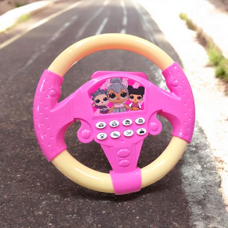 Car Steering Wheel Toy Simulate Driving Car Copilot Steering Wheel Electric Baby Toys with Sound Driving Vocal Toy Kids Musical Educational Stroller - Image 4