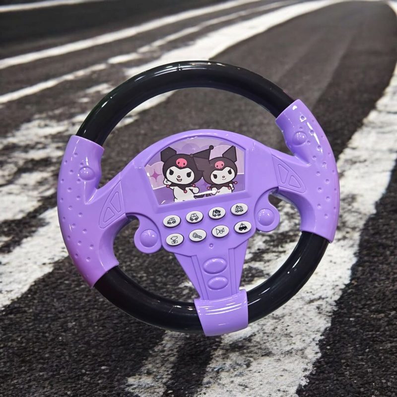 Car Steering Wheel Toy Simulate Driving Car Copilot Steering Wheel Electric Baby Toys with Sound Driving Vocal Toy Kids Musical Educational Stroller - Image 3