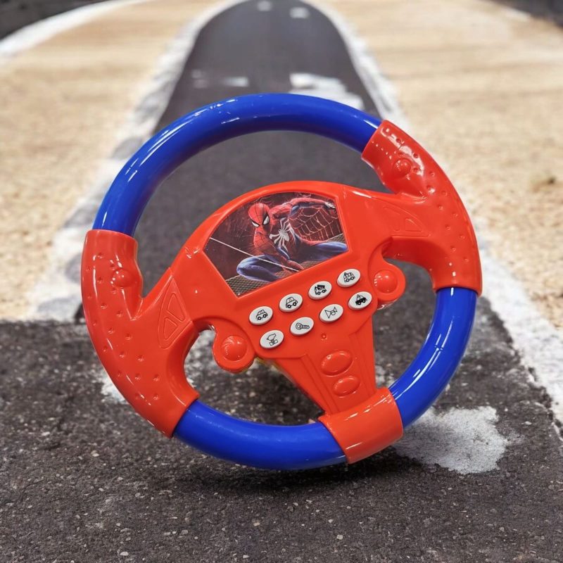 Car Steering Wheel Toy Simulate Driving Car Copilot Steering Wheel Electric Baby Toys with Sound Driving Vocal Toy Kids Musical Educational Stroller - Image 5
