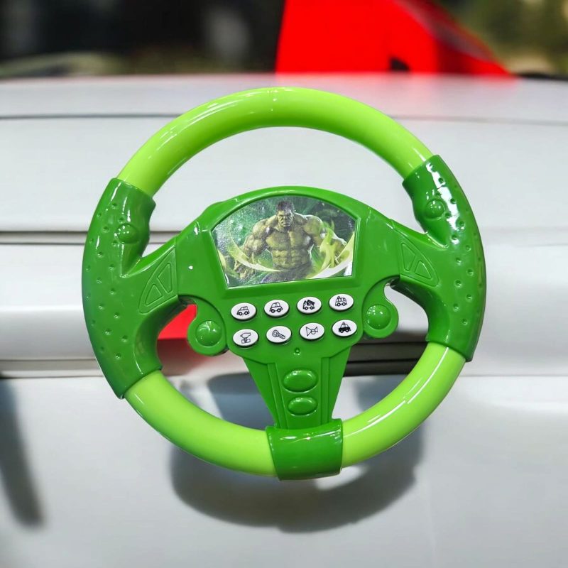 Car Steering Wheel Toy Simulate Driving Car Copilot Steering Wheel Electric Baby Toys with Sound Driving Vocal Toy Kids Musical Educational Stroller - Image 6