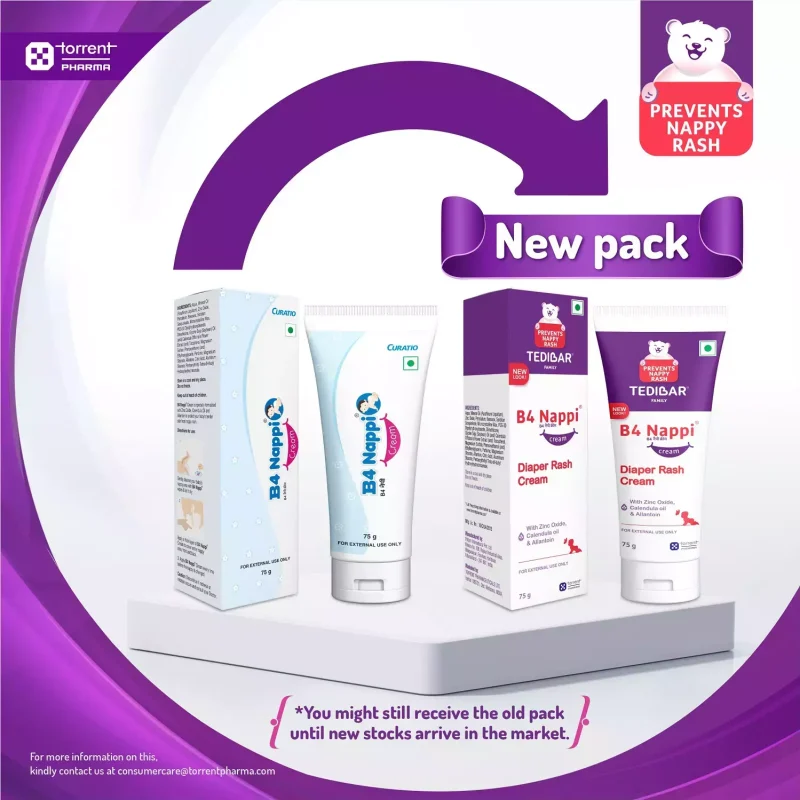 Tedibar B4 Nappi Baby Rash Cream Tube Of 75 G - Image 3