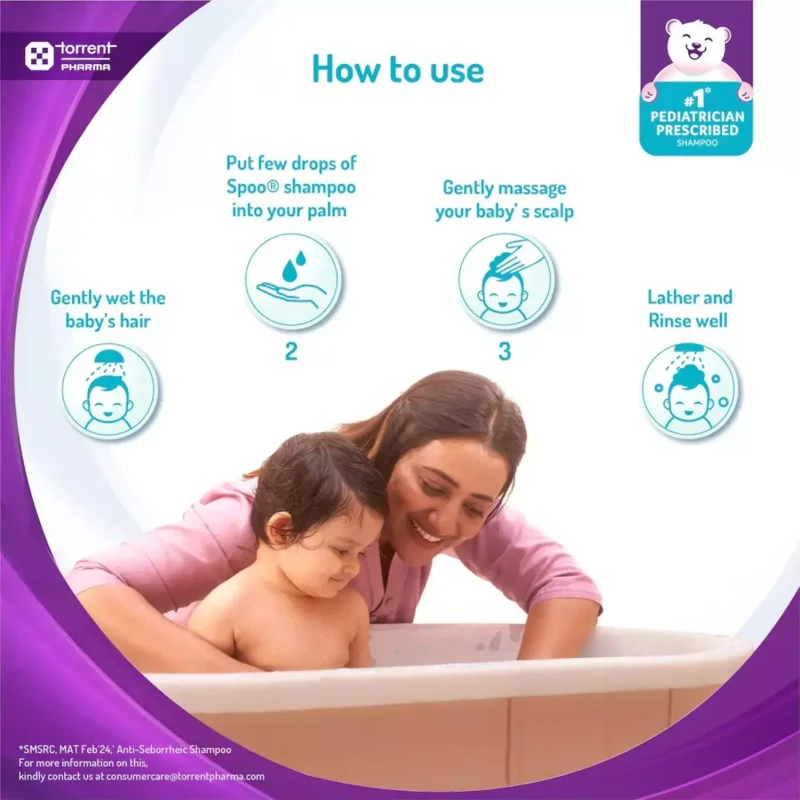 Tedibar Spoo Gentle Baby Shampoo No Tears | Gentle On Scalp | No.1 Pediatrician Prescribed 125ml - Image 3