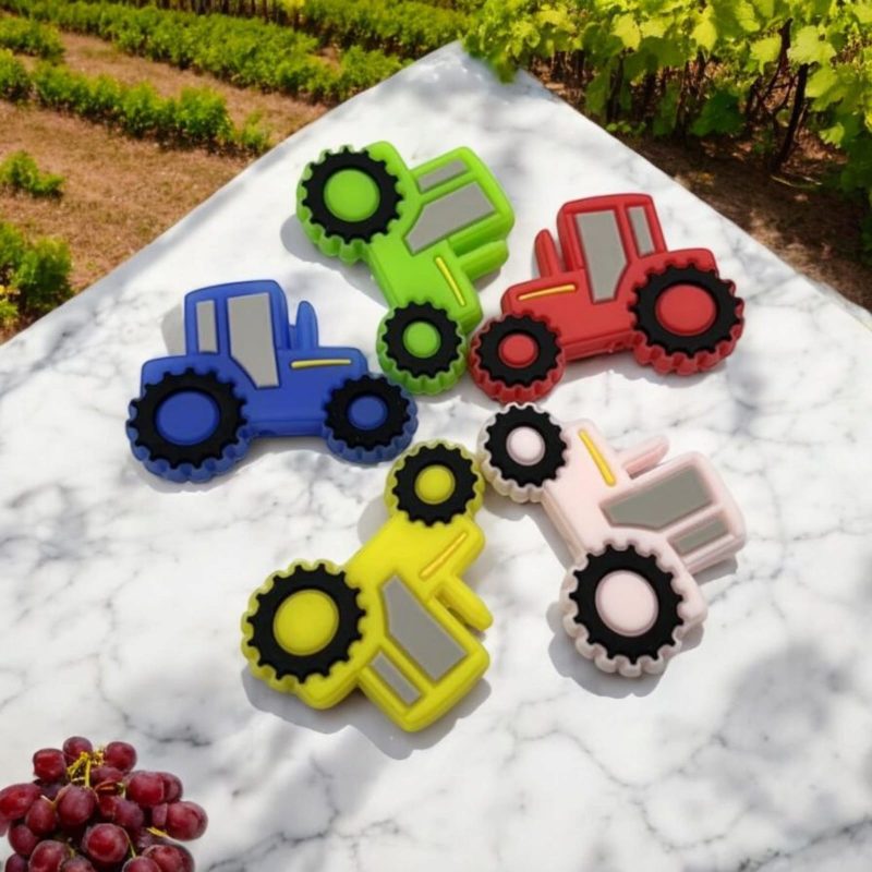 Tractor Shaped Teether for Babies to soothen Their Gums, Easy to Grasp and chew with Rattle Sounds, 3 Months & Above, Infant Toys