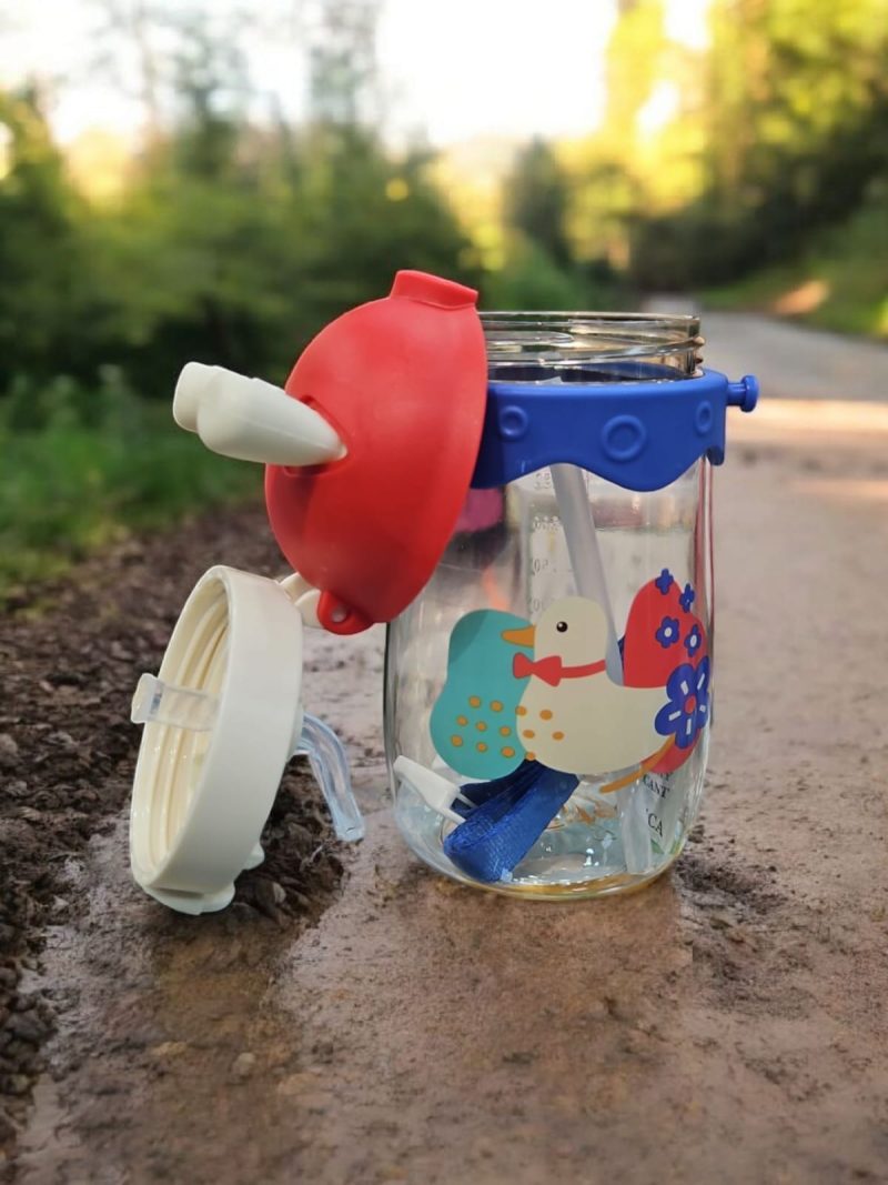 GBT-4972 490ml small Bunny Design Anti-Leak BPA-Free Spill Proof Cap Closure Kids Water Bottle with Straw And Strap for School Home and outdoor use - Image 5