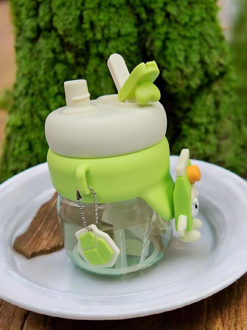 Plastic Portable Water Bottle with Straw for Kids – Cute BPA-Free Outdoor Drinking Cup, Lightweight Water Bottle for Children, Perfect Student Gifts - Image 4