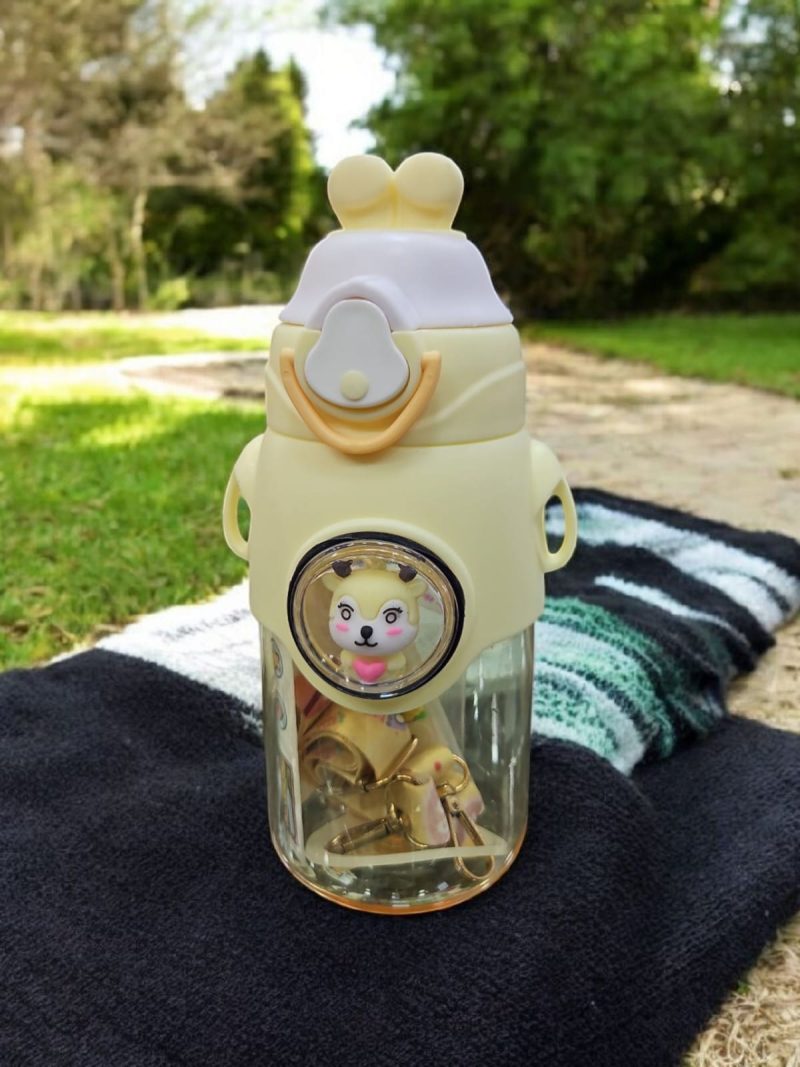Cute Design Transparent Sipper Water Bottle, with Adjustable Strap - Image 2