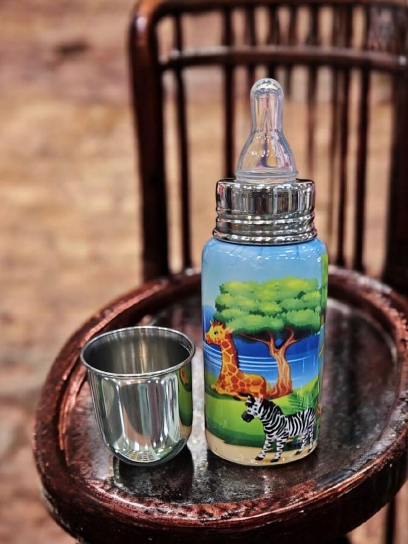 Fancy Stainless Steel Baby Feeding Milk Bottle, Milk Feeding, Water Feeding - Image 2