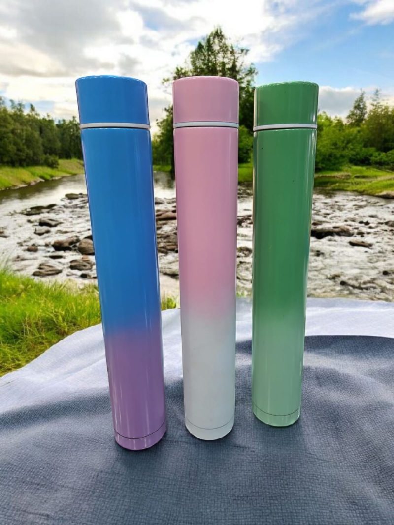 Stainless Steel Slim Water Bottle, Light Weight, Slim Design Water Flask, Space Saving, BPA Free