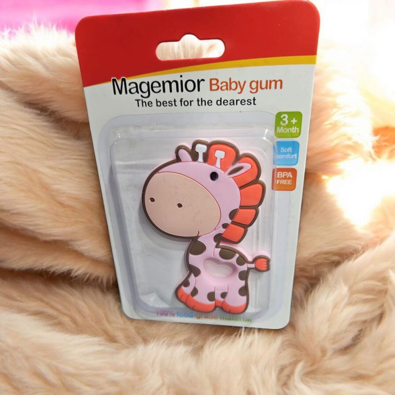 Baby Soft Silicone Giraffe Shape Teething Toy - Image 4