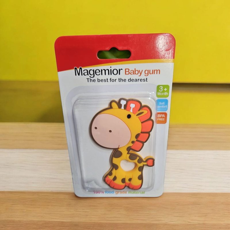 Baby Soft Silicone Giraffe Shape Teething Toy - Image 3