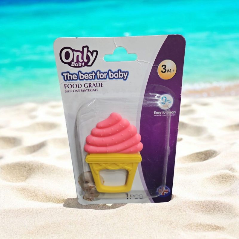 Icecream Teether , Teether For Babies To Soothen Their Gums, Easy To Grasp,Hold And Chew, 3 Months & Above, Infant Toys