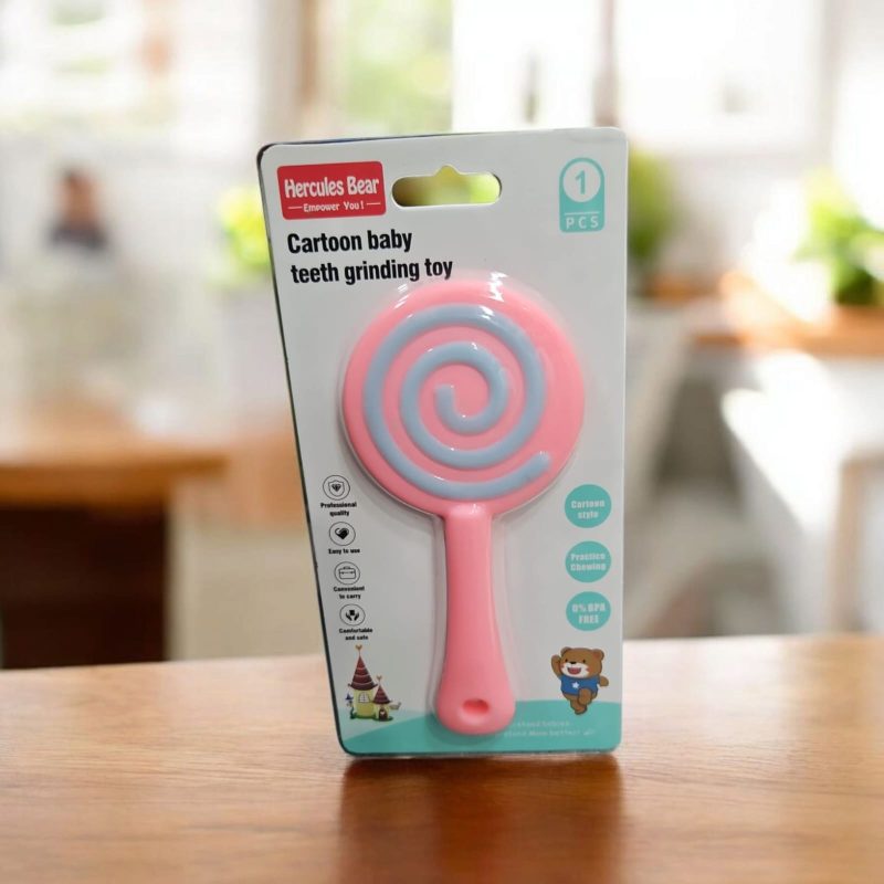 Lollipop Shape Silicone Baby Teether for Babies Teething Relief Soothing Sore Gums Chew Infant Toys - Image 5