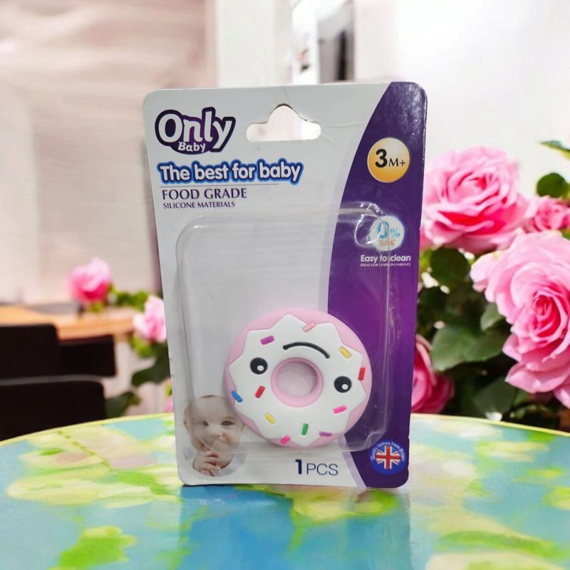A B C O Silicone Chew Teether Toy For Kid Adult With Autism Baby Teething Necklace Silicone Baby Donut Teether