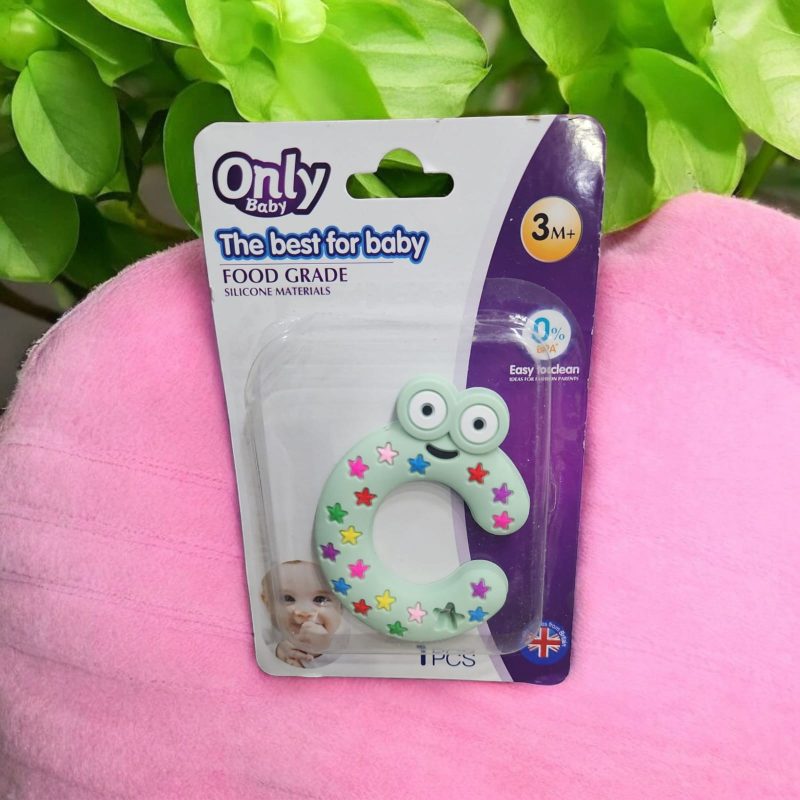 A B C O Silicone Chew Teether Toy For Kid Adult With Autism Baby Teething Necklace Silicone Baby Donut Teether - Image 4