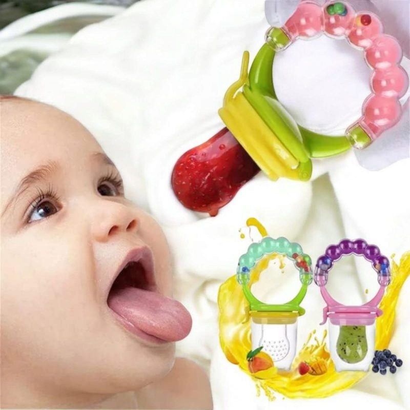 Silicone 3 In 1 Feeder, Teether & Pacifier For Kids 4 Months+ | Fruits, Vegetables, Breast Milk, Puree Feeder | Pacifier And Teether Toy For Babies