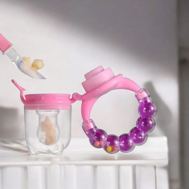 Silicone 3 In 1 Feeder, Teether & Pacifier For Kids 4 Months+ | Fruits, Vegetables, Breast Milk, Puree Feeder | Pacifier And Teether Toy For Babies - Image 4