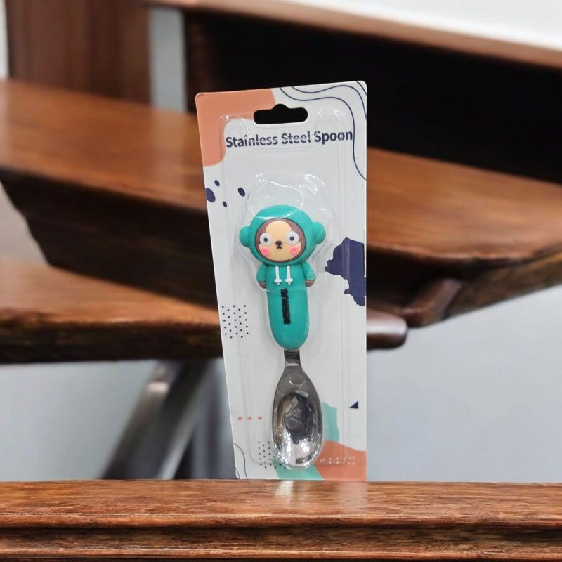 Steel Head Spoon for Babies with Soft Silicone Handle | Non Toxic, Food Safe and BPA Free | Washable and Reusable - Image 4