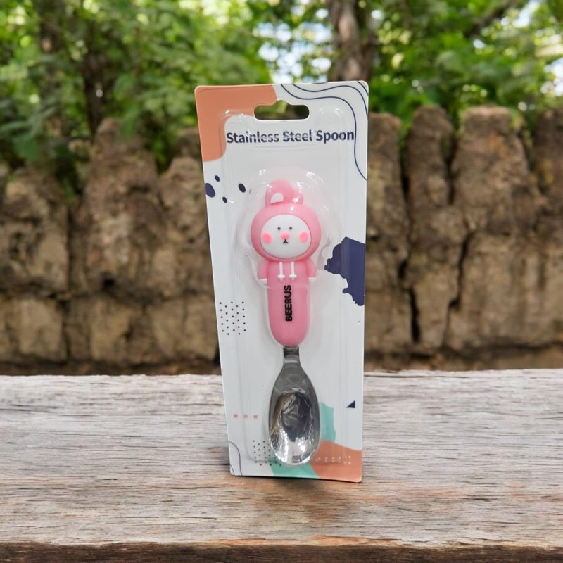 Steel Head Spoon for Babies with Soft Silicone Handle | Non Toxic, Food Safe and BPA Free | Washable and Reusable - Image 2