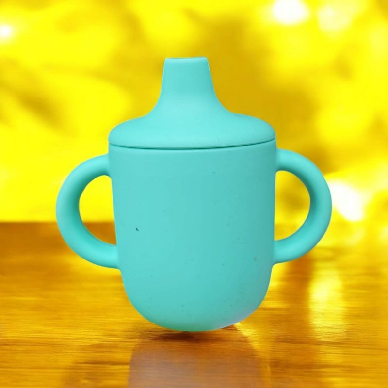 Silicone Training Cup, Baby Sippy Cup, Toddler Cups with Leakproof & Removable Lid, Soft Tip, Food-Grade Silicone, Wide Ergonomic Handles for Easy Grip, BPA Free, 8m+, 170ml