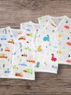 Cotton Muslin Button Jabla | White Jhabla | for Boys & Girls | Comfortable Baby Products | Sleeveless Vest | Assorted Pack of 3