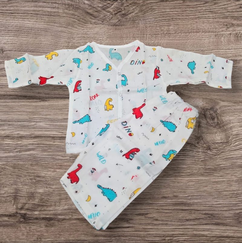 Organic Cotton Muslin Full-Sleeve Set - Image 4