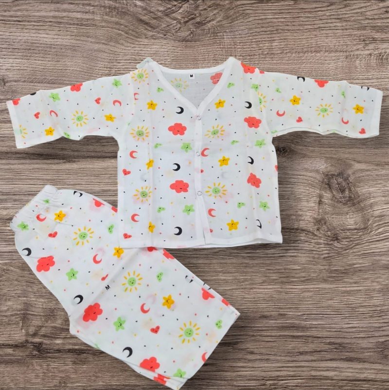 Organic Cotton Muslin Full-Sleeve Set