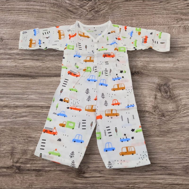 Organic Cotton Muslin Full-Sleeve Set - Image 2