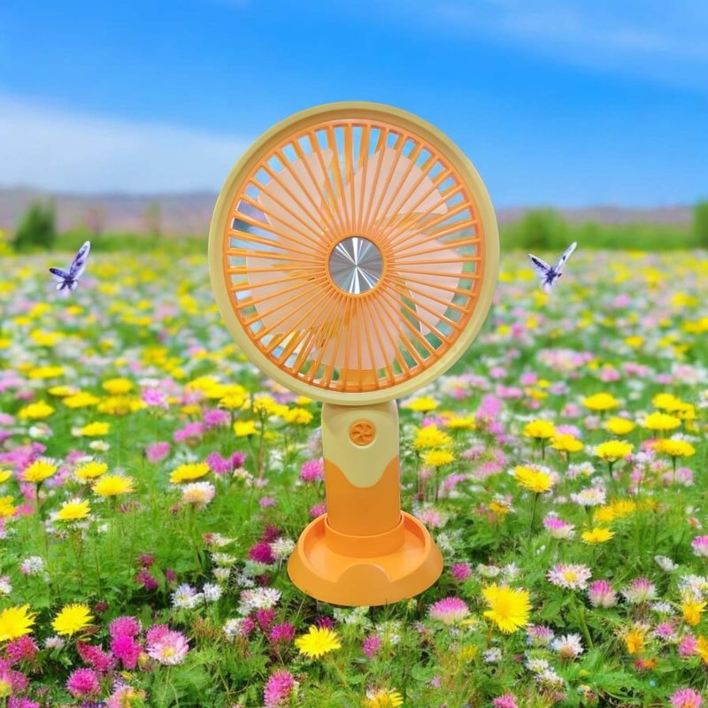 USB Rechargeable 3 speed Mini Portable Hand Fan With Noise Cancelling Design Battery Operated Personal Fan for Women, Office, Travel, Mini USB Desk Fan for Home, Kitchen, Dining Room