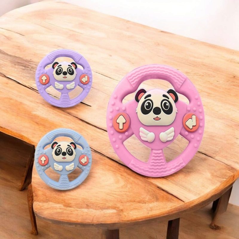 Silicone Wheel Shaped Molar Teething Toy Textured for New Born/Toddler/Infants/Kids BPA Free