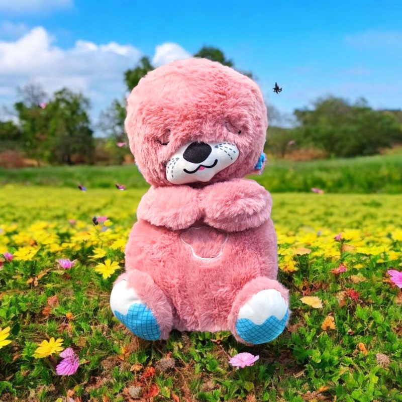 Breathing Teddy Otter Glowing Music for Baby Sensory Sleep Lights Rhythmic Simulation Plush for Babies Kids Soothing Sound and Décor Item - Image 9