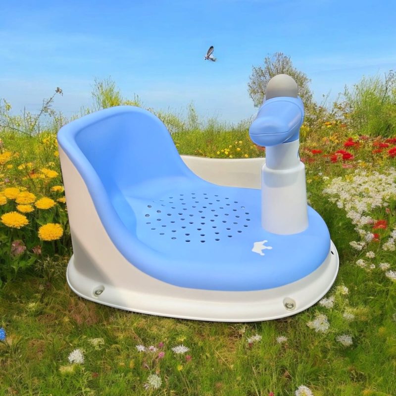 Premium Baby Bath Seat Hanging Soft Mat Fashionable for Living Room Home Travel Blue|Bathing & Grooming|Bath Tubs