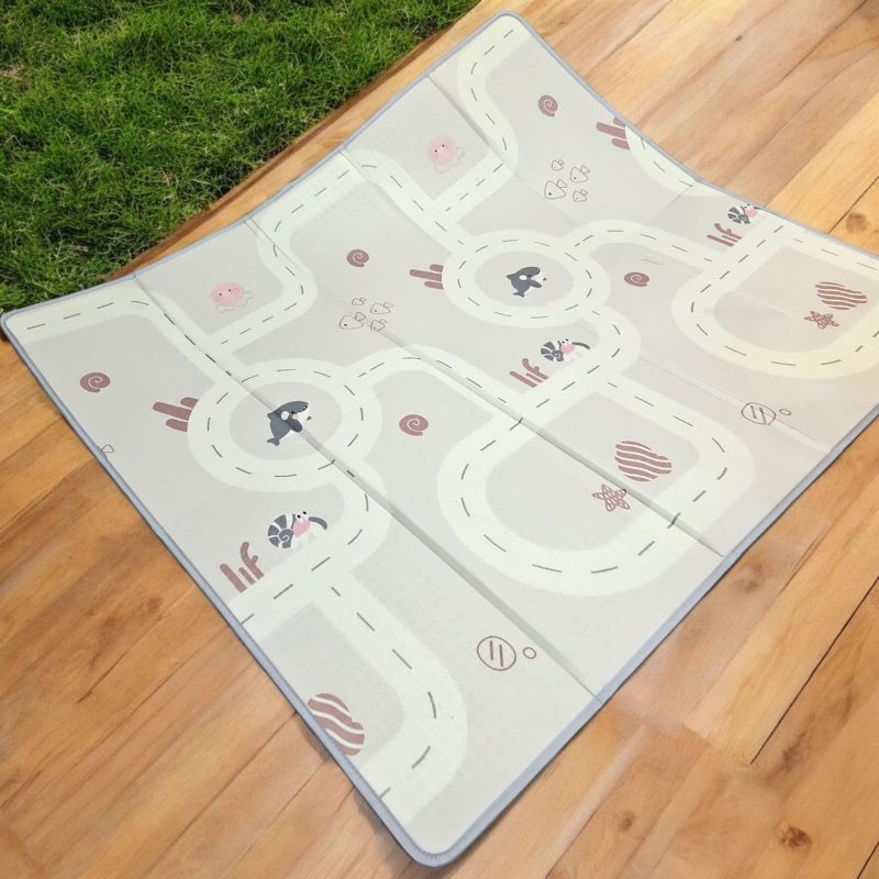 8 mm Premium Baby Play Mat - Foldable Crawling Mats, Floor Playmat for Babies 0 to 12 Months, Baby Girl Playing Mat, Tummy Time, Waterproof, Extra Large Size(180*200cm) ( 8 Mm), Reversible Foam Playmat - Image 4