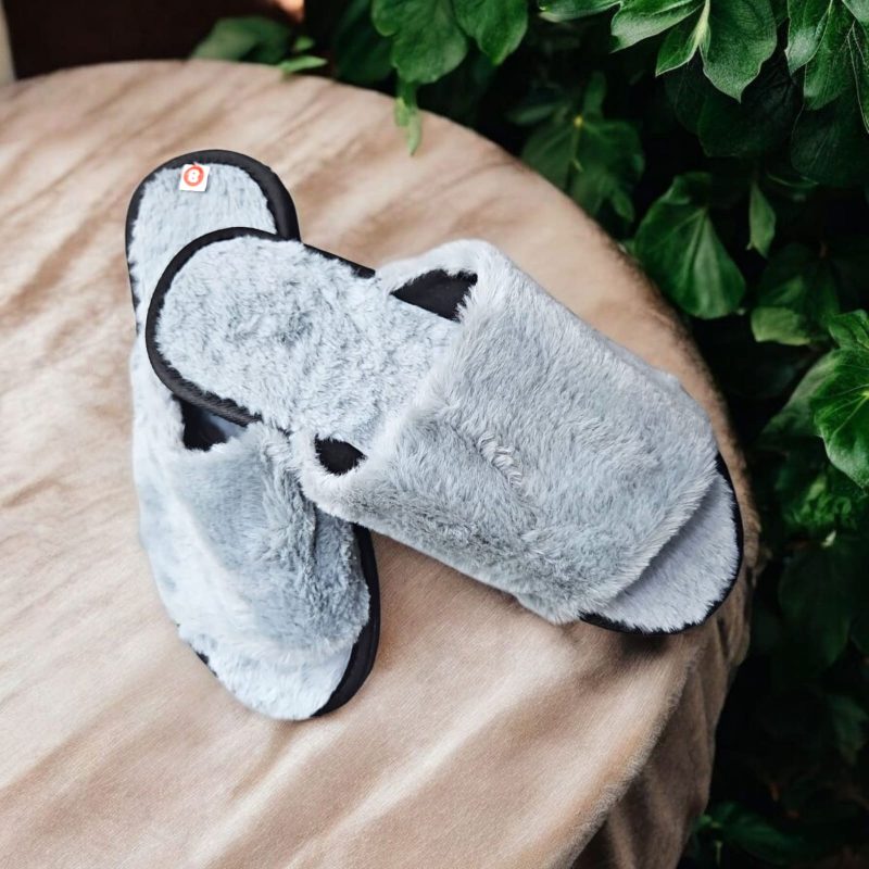Women's Fuzzy Cross Band House Slippers Soft Plush Furry Fur Cozy Memory Foam Winter Warm Comfy Slipper Indoor Outdoor Slippers for Women and Girls