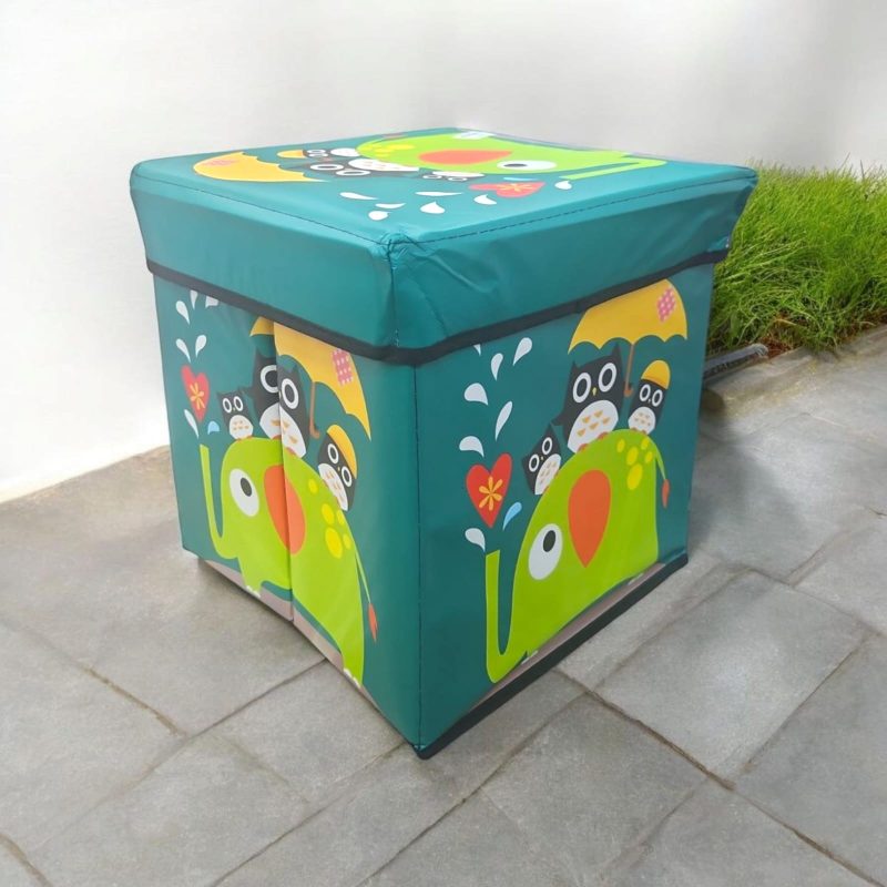 Foldable Storage Box with Lid | Toys Storage Bin | Wardrobe Organizer for Clothes | Front Handle | - Image 3