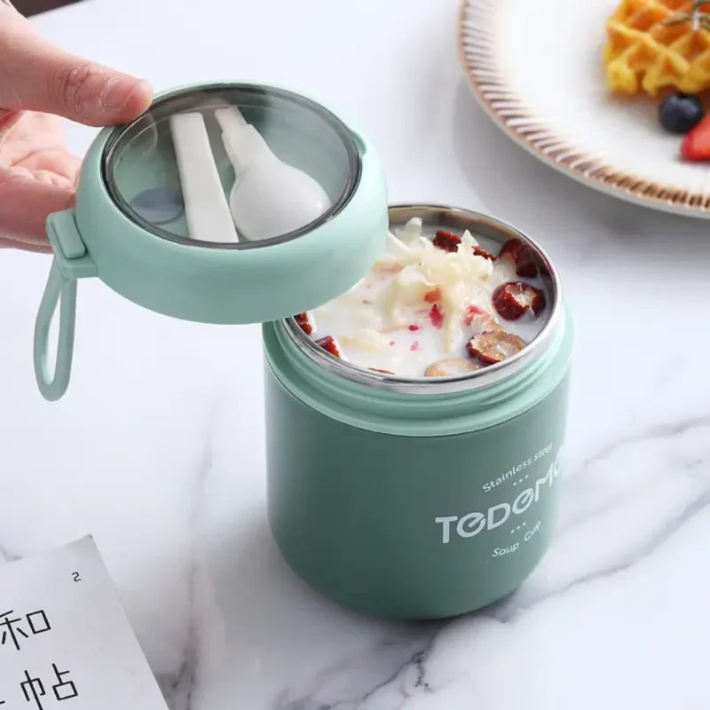 TeDeMeI 6713 Stainless Steel (304 Grade) Soup cup Blue 1 Containers Lunch Box  (530 ml)
