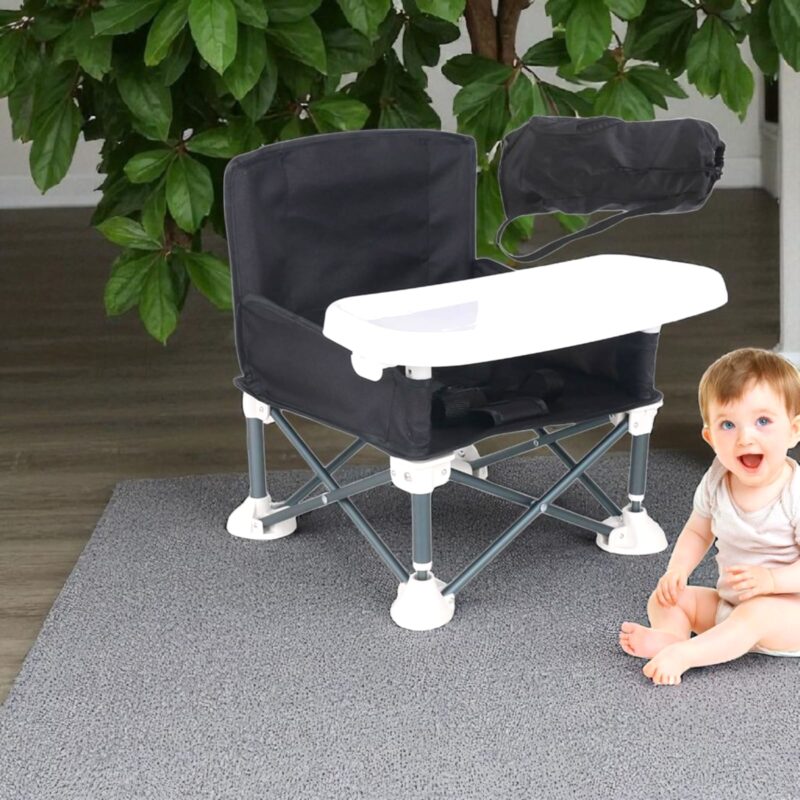 Foldable feeding Chair Booster Seat with Tray for Feeding Compact Design - Image 3