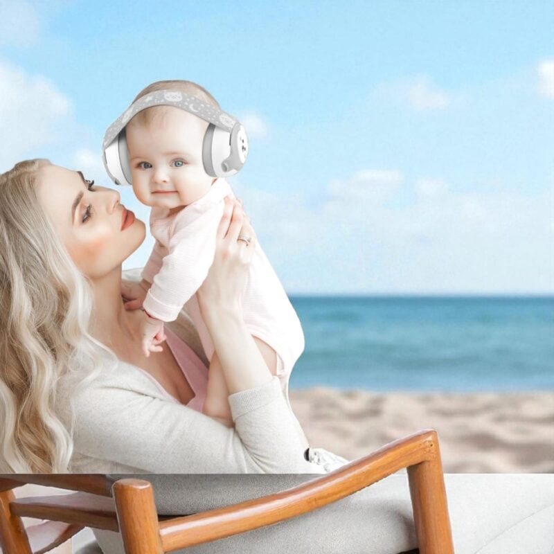 Baby noise cancel earmuff  - Infant Ear Protection 0-36 Months, 25dB NRR Noise Cancelling With Little Bear Design, Airplane Essentials for Travel/Improves Sleep/Outdoor - Image 2