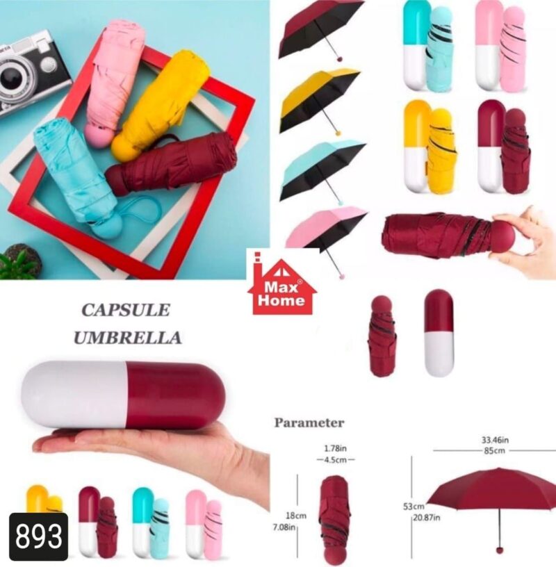 Creative Capsule Case Umbrella Lightweight Waterproof UV Protection Mini Compact Foldable Design Travel Umbrella For Men and Women - Image 2