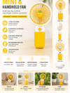 Pineapple USB Rechargeable Portable Mini Hand Fan